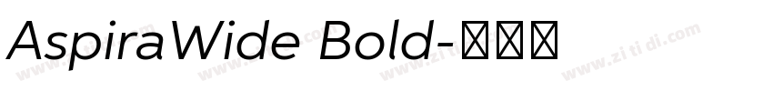 AspiraWide Bold字体转换